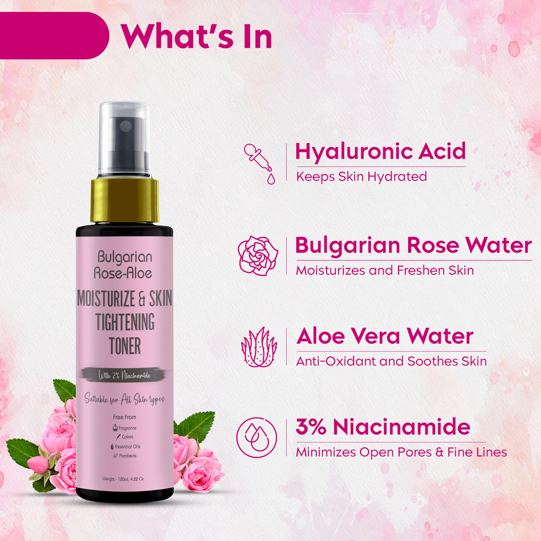 Geoorganix Bulgarian Rose Aloe Moisturizer&Skin Tightening Toner