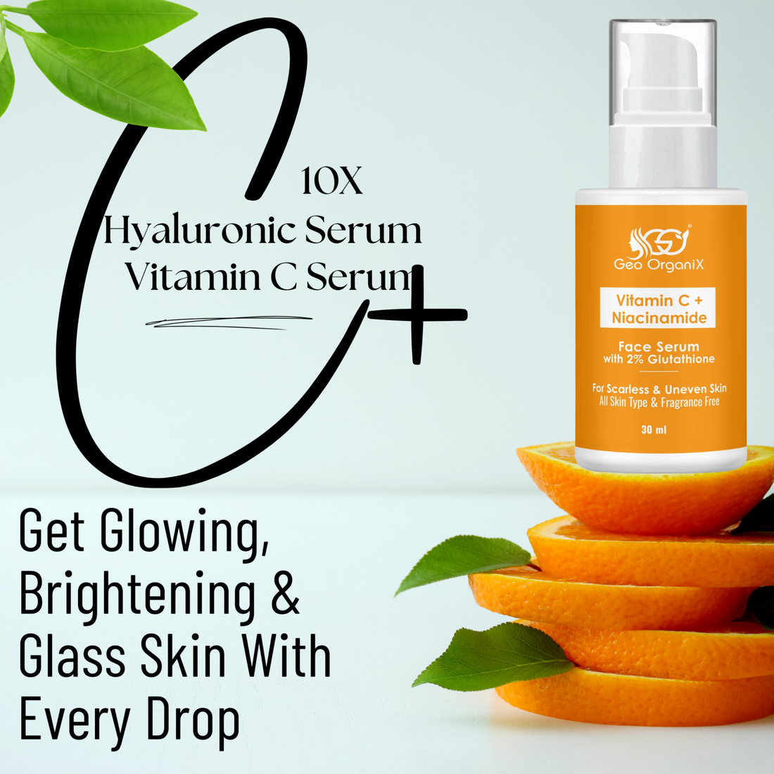 Vitamin C + Niacinamide Face Serum with 2% Glutathione