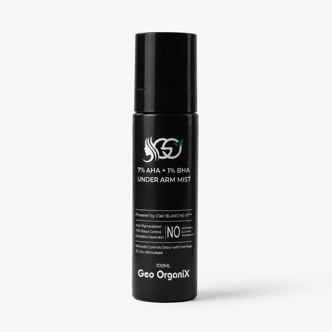 Geo OrganiX 7% AHA + 1% BHA Underarm Mist for Men & Women